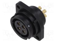 Socket; SY21; female; PIN: 4; IP67; 30A; soldering; 500V; 4mm2; 11AWG WEIPU