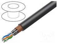 Wire; ETHERLINE® TRAIN,S/FTP; 4x2x24AWG; 6a; stranded; Cu; black LAPP