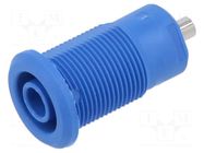 Connector: 4mm banana; socket; 24A; 1kV; blue; nickel plated STÄUBLI