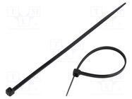 Cable tie; L: 100mm; W: 2.5mm; polyamide; 78N; black; Ømax: 22mm TIE10