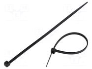 Cable tie; L: 650mm; W: 8.8mm; black; polyamide; 980N; Ømax: 190mm TIE10