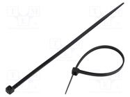 Cable tie; L: 300mm; W: 7.6mm; polyamide; 540N; black; Ømax: 80mm TIE10