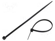 Cable tie; L: 500mm; W: 4.6mm; black; polyamide; 215N; Ømax: 150mm TIE10