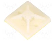 Holder; self-adhesive; polyamide; UL94V-2; natural; L: 19mm Goobay
