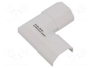 Angle connector; white; W: 33mm; H: 18mm GOOBAY