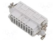 Connector: HDC; contact insert; female; JDS; PIN: 27; 10A; 600V ILME