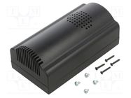 Enclosure: for alarms; X: 125mm; Y: 67mm; Z: 51mm; ABS; black SUPERTRONIC
