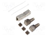 Plug; RJ45; PIN: 8; Cat: 6a; shielded; Layout: 8p8c; for cable QOLTEC