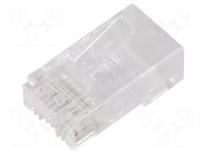 Connector: RJ45; plug; PIN: 8; Cat: 5e; pass through; 8p8c; for cable QOLTEC