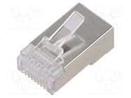 Plug; RJ45; PIN: 8; Cat: 5e; Layout: 8p8c; for cable; IDC QOLTEC