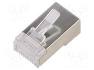 Plug; RJ45; PIN: 8; Cat: 5e; Layout: 8p8c; for cable; IDC QOLTEC