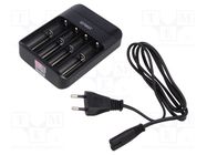 Charger: for rechargeable batteries; Li-Ion; 3.6/3.7V; 0.5A EFEST