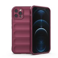 Magic Shield Case for iPhone 12 Pro flexible armored burgundy cover, Hurtel