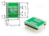 Board: universal; double sided,multiadapter,prototyping; SO16 ROTH ELEKTRONIK GMBH