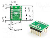 Board: universal; double sided,multiadapter,prototyping; DFN12 ROTH ELEKTRONIK GMBH