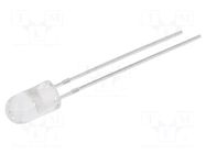 LED; 5mm; blue; 30mcd; 20°; Front: convex; 4÷4.5VDC; No.of term: 2 BIVAR