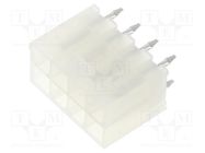 Socket; wire-board; male; Mini-Fit Jr; 4.2mm; PIN: 8; THT; 9A; tinned MOLEX