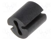 Spacer sleeve; LED; Øout: 4.8mm; ØLED: 3mm; black; UL94V-0; Mat: PVC BIVAR