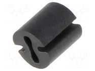 Spacer sleeve; LED; Øout: 4.8mm; ØLED: 3mm; L: 5.08mm; black; UL94V-0 BIVAR