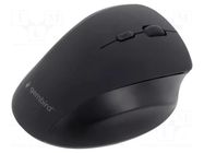 Mouse; black; USB A; wireless,optical; No.of butt: 6; 10m GEMBIRD