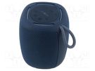 Speaker; blue; microSD,USB A; Bluetooth 5.1; 85Hz÷20kHz; 10m; 4h GEMBIRD