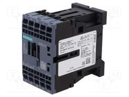 Contactor: 4-pole; NC x2 + NO x2; 24VDC; 9A; 3RT25; spring clamps SIEMENS