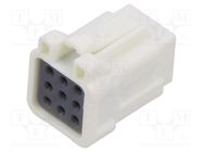 Connector: wire-wire/PCB; DF62W; crimped; straight; PIN: 9; plug HIROSE