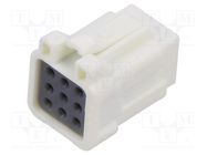 Connector: wire-wire/PCB; DF62W; crimped; PIN: 9; plug; for cable HIROSE