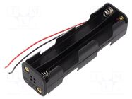 Holder; AA,R6; Batt.no: 8; cables; black GOOBAY