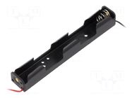 Holder; AA,R6; Batt.no: 2; cables; black Goobay