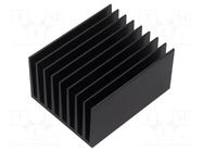 Heatsink: extruded; grilled; universal; black; L: 75mm; W: 61mm FISCHER ELEKTRONIK