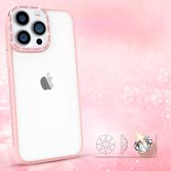 Kingxbar Sparkle Series case iPhone 13 Pro Max with crystals back cover pink, Kingxbar