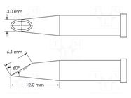 Tip; minispoon; 3mm; for soldering station METCAL