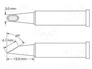 Tip; minispoon; 3mm; for soldering station METCAL