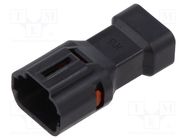 Connector: wire-wire; DF62W; crimped; straight; PIN: 6; plug; male HIROSE
