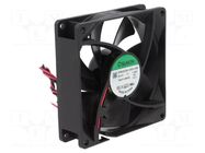 Fan: DC; axial; 12VDC; 92x92x25mm; 58.45m3/h; 37.9dBA; ball; 24AWG SUNON