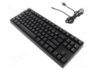 Keyboard; black; USB A,USB C; mechanical keyboard,RGB; 2000mAh SAVIO