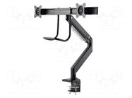 Holder; 1÷8kg; 17÷32"; Standard: 75x75mm,100x100mm; monitor x2 GEMBIRD
