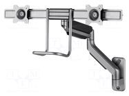 Holder; 1÷8kg; 17÷32"; Standard: 75x75mm,100x100mm; monitor x2 GEMBIRD