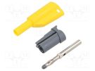 Plug; 4mm banana; 36A; 1kVAC; yellow; insulated; 58.9mm; 2.5mm2 ELECTRO-PJP
