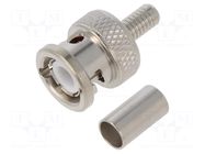 Connector: BNC; plug; male; straight; 50Ω; crimped; RG14,RG58; PTFE RADIALL