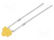 LED; orange; 500÷750mcd; 30°; Front: convex; 2.54mm; No.of term: 2 OPTOSUPPLY