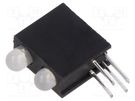 LED; in housing; red/yellow-green; 3mm; No.of diodes: 2; 30mA; 60° OPTOSUPPLY