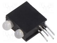 LED; in housing; 3mm; No.of diodes: 2; red/yellow-green; 30mA; 60° OPTOSUPPLY