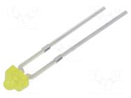 LED; yellow; 500÷750mcd; 30°; Front: convex; 2.54mm; No.of term: 2 OPTOSUPPLY