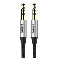 Baseus Yiven M30 stereo audio cable AUX 3.5 mm male mini jack 1.5 m silver-black (CAM30-CS1), Baseus