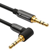 Wozinsky AUX cable angled (male-male) mini jack cable 1.5 m black, Wozinsky