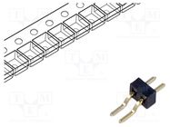 Pin header; pin strips; male; PIN: 2; horizontal; 1mm; SMT; 1x2 Global Connector Technology (GCT)