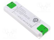Power supply: switched-mode; LED; 20W; 24VDC; 830mA; 198÷264VAC POS