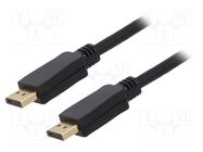 Cable; DisplayPort 1.2; DisplayPort plug,both sides; 3m; black 